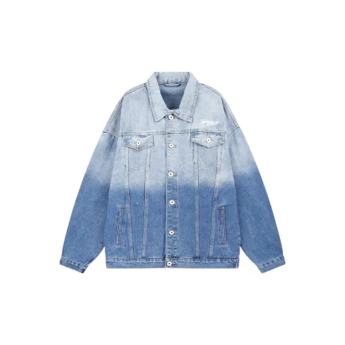 FLYBOY Denim Jackets Unisex Blue Sky White Cloud