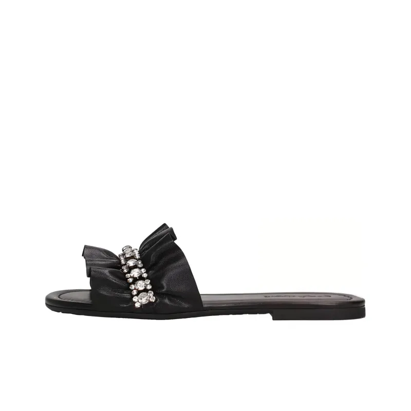 See By Chloe Rubber Sole Slip Resistant Slide Slippers Women's Black-0