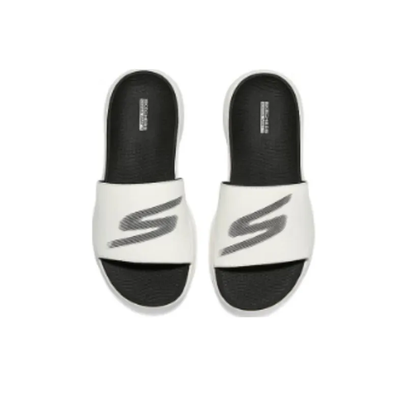 Skechers Slip Resistant Quick Dry Slide Slippers Men's White-3