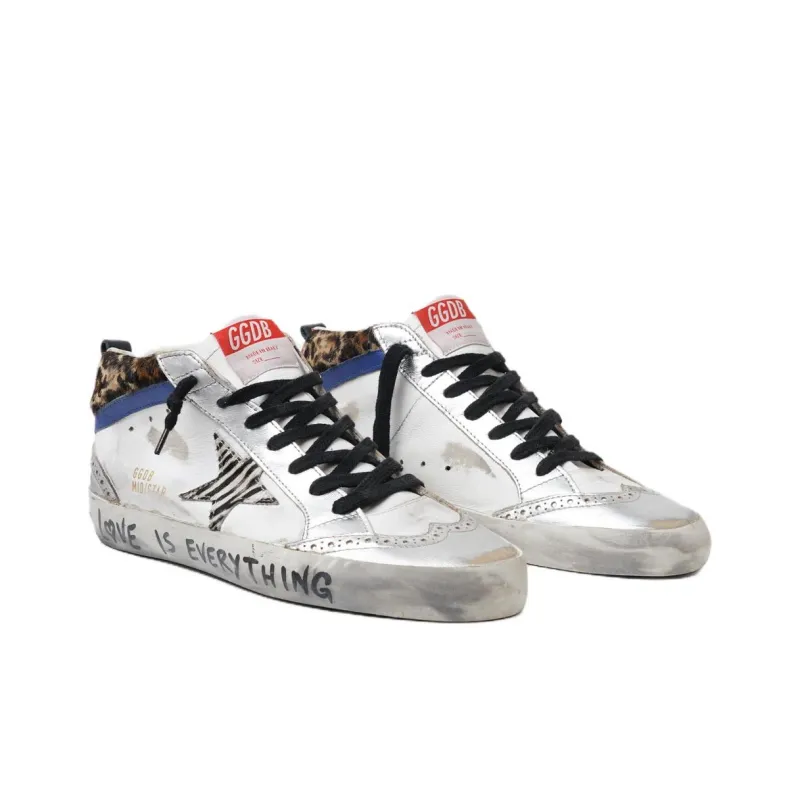 Golden Goose Skateboard Shoes Women's Low Top White Gray-2