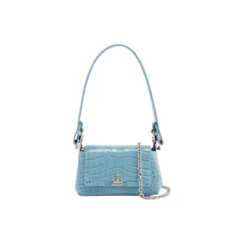Vivienne Westwood HAZEL Leather One Shoulder Handbag Small Size Women's Light Blue