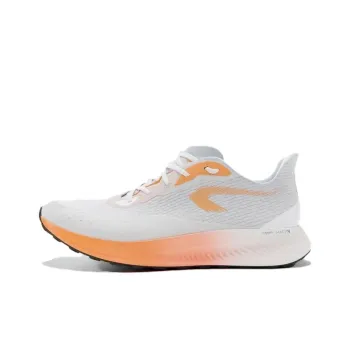 DECATHLON KD500.3 Cushioning Wear-Resistant Low-Top Running Shoes Men's White Orange