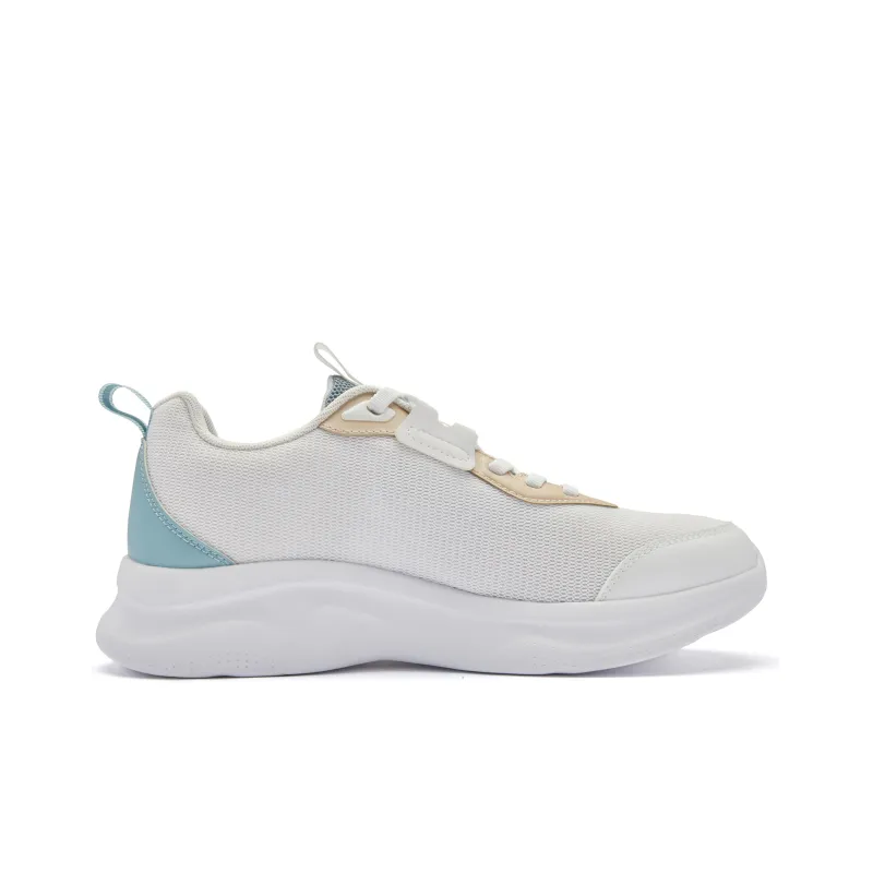 QIAODAN Cushioning Anti Slip And Wear Resistant Low Top Running Shoes Men's White Blue-1