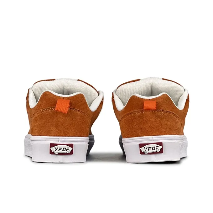 VFDF Puffy Shoes Low Top Skateboard Shoes Unisex Dirty Orange-4