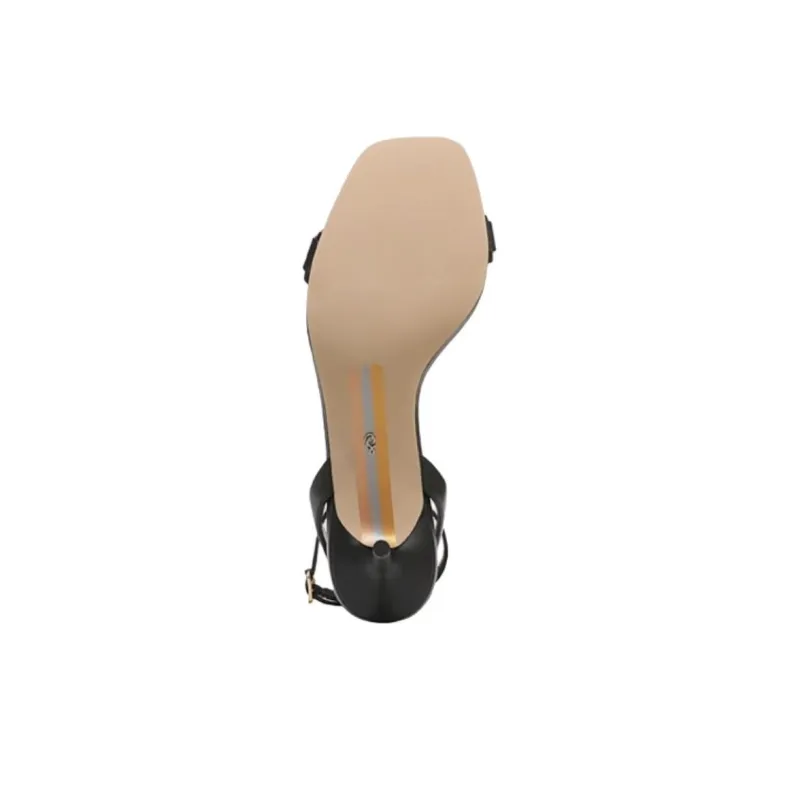 SAM EDELMAN One Strap Sandals 6cm Women's Black-4