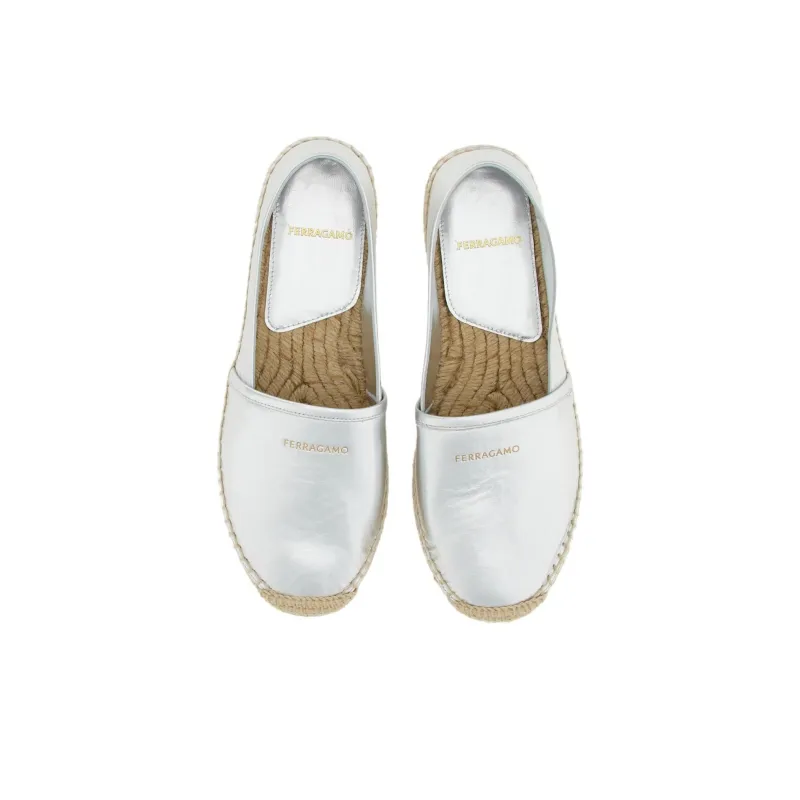 FERRAGAMO Espadrilles Women's Silver-3