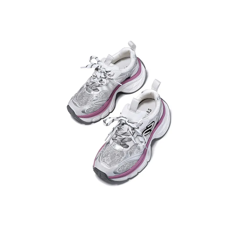 SELAIYA Slip Resistant, Breathable, Height Increasing Low Top Chunky Sneakers Women's-8