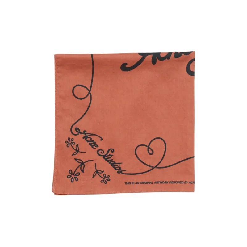 Acne Studios Silk Scarves Unisex Red-0