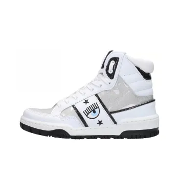 CHIARA FERRAGNI Casual Shoes Women's High-Top Silver