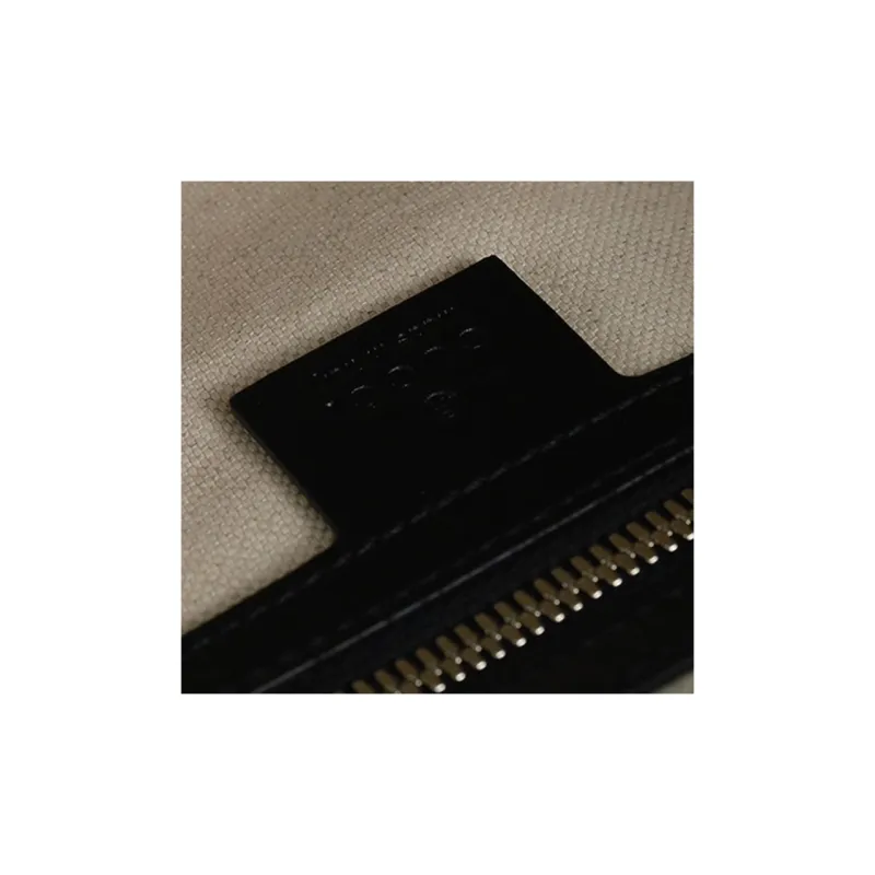 GUCCI Leather Box Bag, Small Square Bag, Shoulder Bag, Crossbody Bag Unisex Black-7