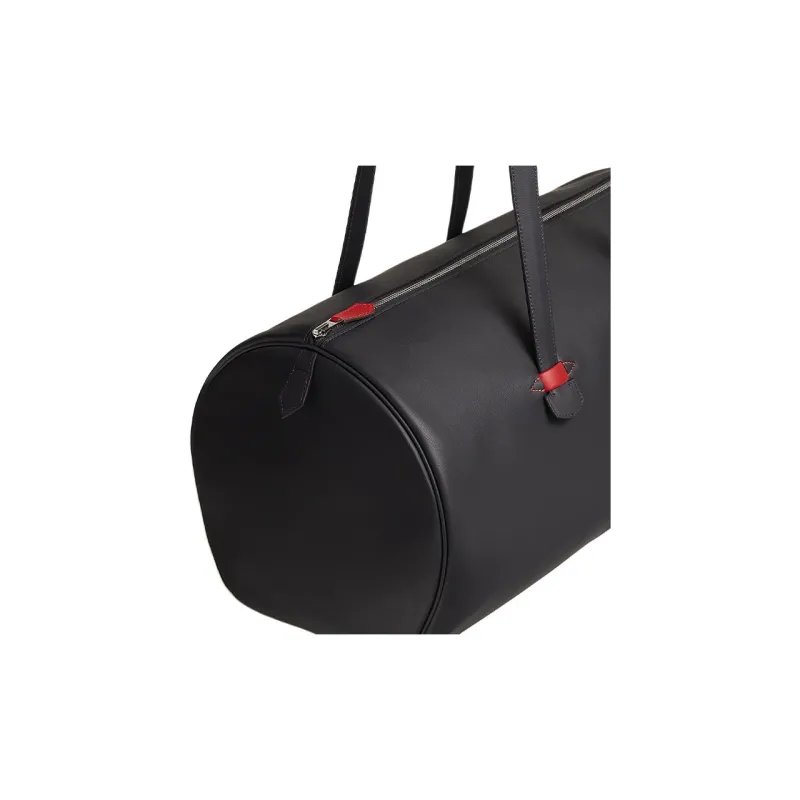HERMES Galop D'Hermes Sport Swift Calfskin Sports Handbag Men's Navy Blue & Chili Red & Orange-3