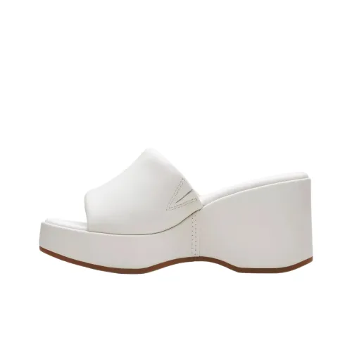 Clarks Slide Slippers Women's White