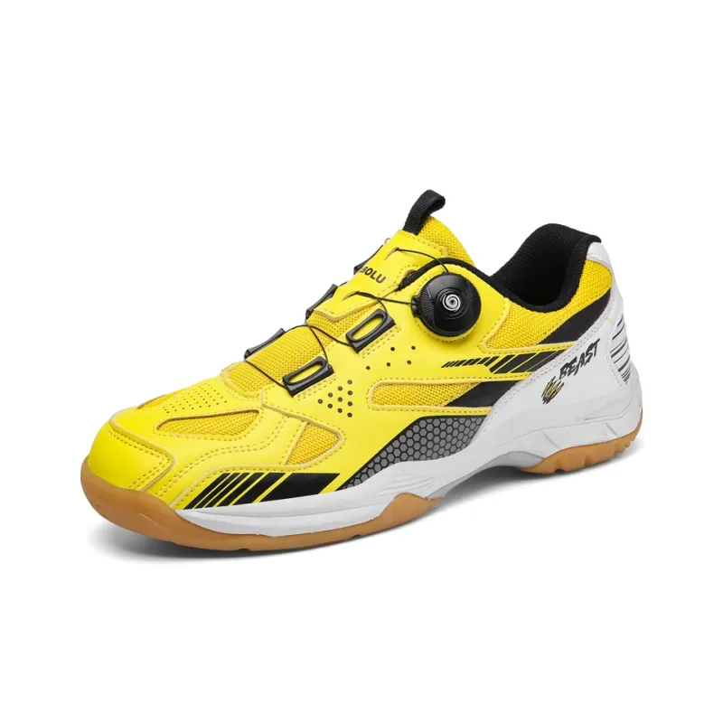 TABOLU Badminton Shoes Unisex Low Top White/Yellow-8
