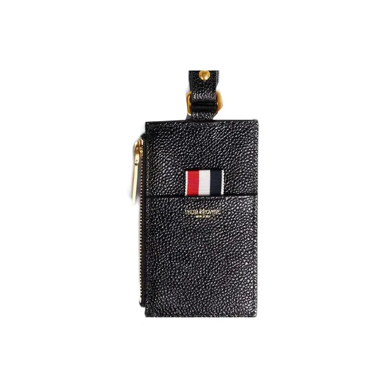THOM BROWNE· Cow Leather Card Holder Men's Black-0