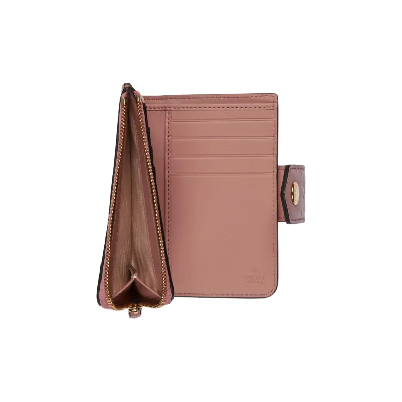GUCCI Leather Wallet Medium Size Women's Rose Beige-3