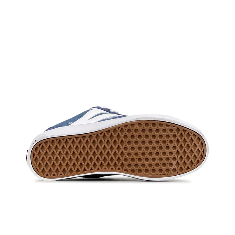VFDF Puffy Shoes Low Top Skateboard Shoes Unisex Denim Blue-5