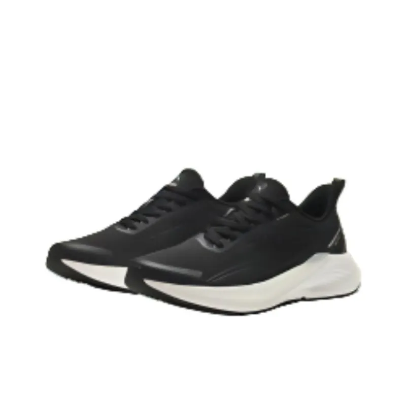 Anta Hydrogen Run 6th Generation Cushioning, Wear Resistant Low Top Running Shoes Men's Black White-2