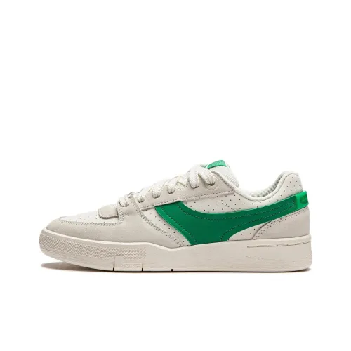 LINING Skateboard Shoes Women's Low-Top Off White/Pepper Green