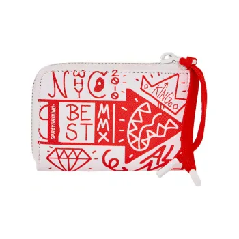 SPRAYGROUND PVC Polyvinyl Chloride Card Holder, Coin Purse, Wallet Regular Unisex Red