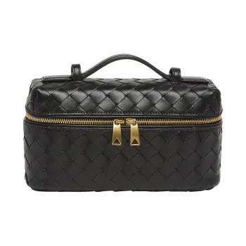 Bottega Veneta Leather Shoulder Bag, Crossbody Bag, Makeup Bag Women's Black