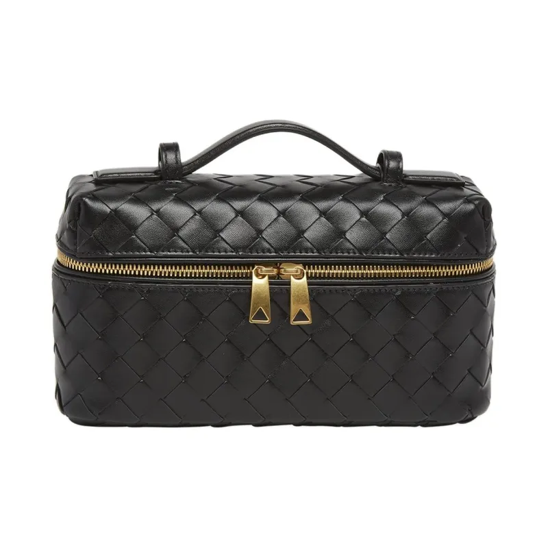Bottega Veneta Leather Shoulder Bag, Crossbody Bag, Makeup Bag Women's Black-0