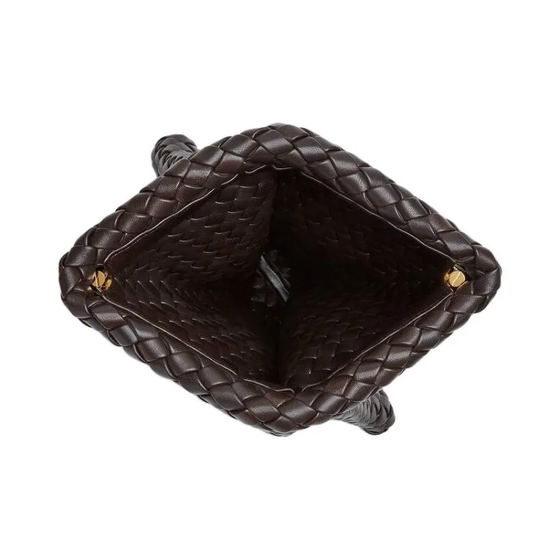 Bottega Veneta Lambskin Clutch Women's Dark Brown-2