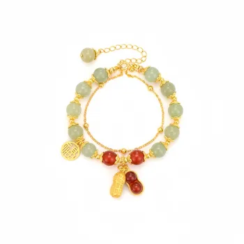 Seven Little Craftsmen Hetian Jade Bracelets Women's Green Jade