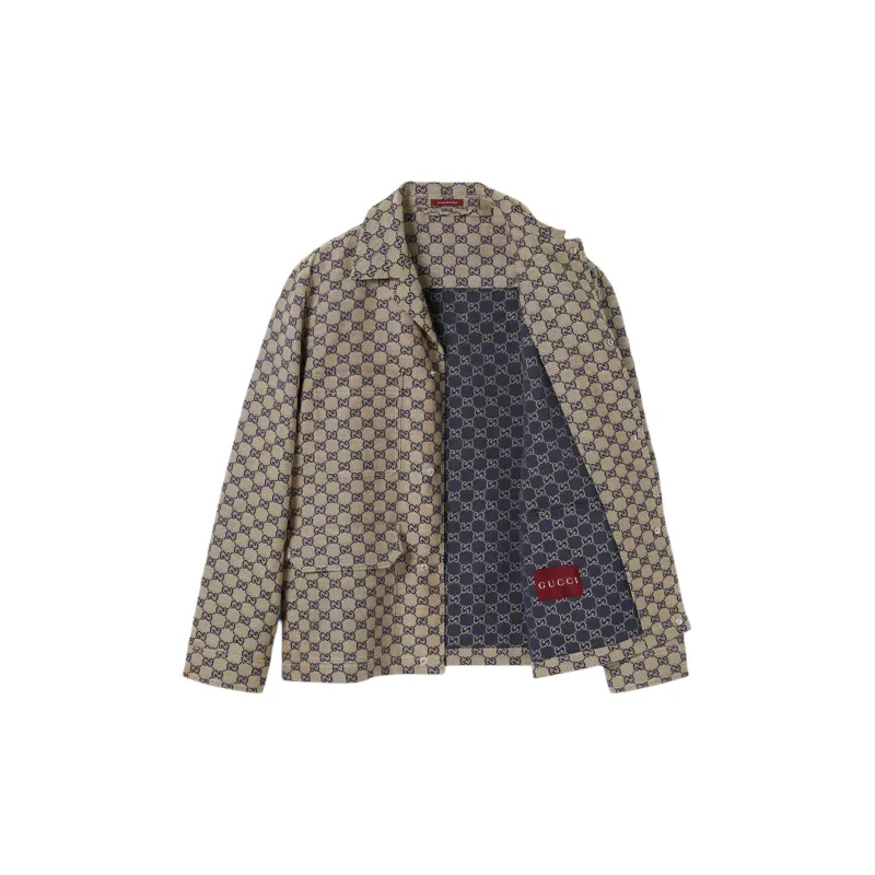 GUCCI Monogrammed Button Up Jacket-1