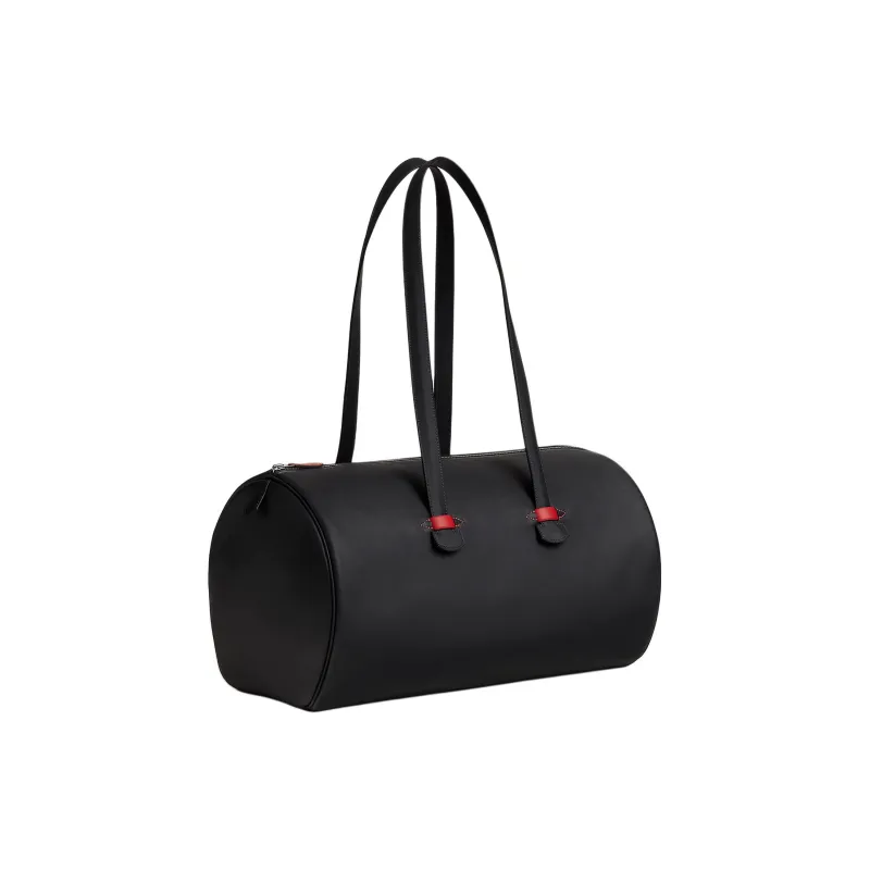 HERMES Galop D'Hermes Sport Swift Calfskin Sports Handbag Men's Navy Blue & Chili Red & Orange-2