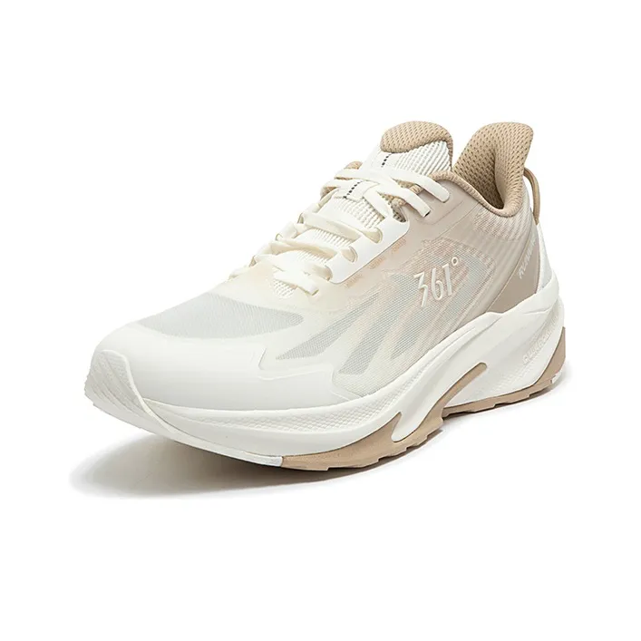 361° Yushan Cushioning Anti Slip Wear Resistant Breathability Low Top Running Shoes Men's Apricot Tea Brown-1
