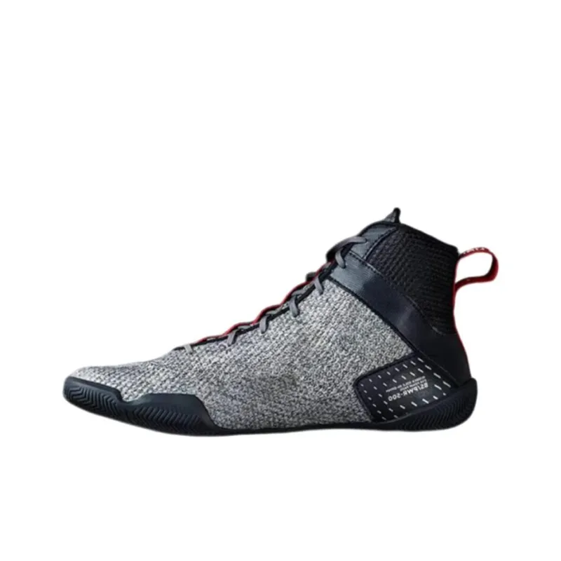 DECATHLON BOXA Abrasion Resistant Breathable Mid Top Boxing Shoes Unisex Gray Black-0