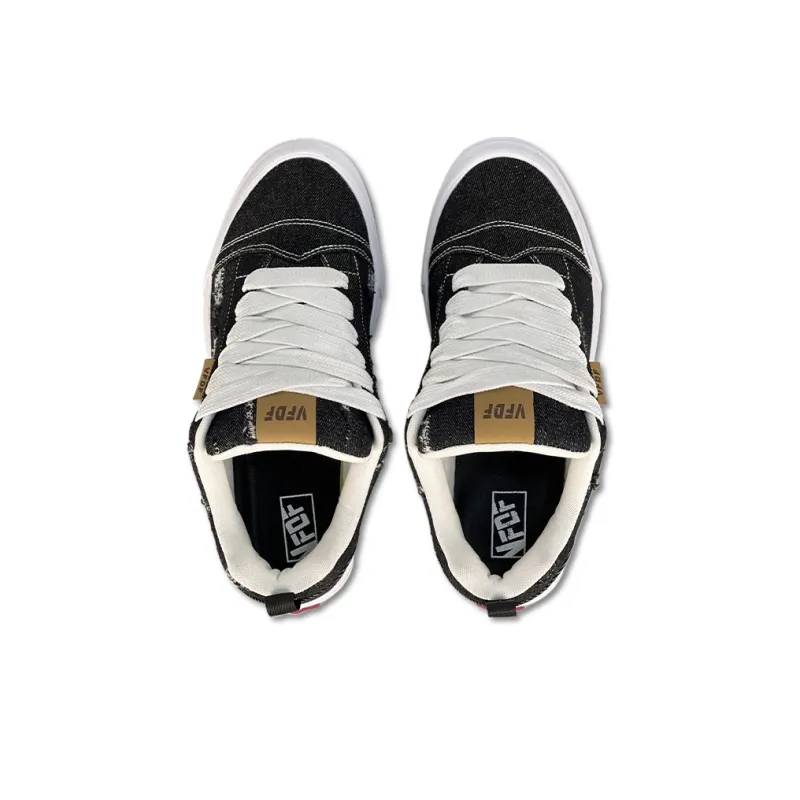 VFDF Puffy Shoes Lightweight Wear Resistant And Slip Resistant Low Top Skateboard Shoes Unisex Black-3