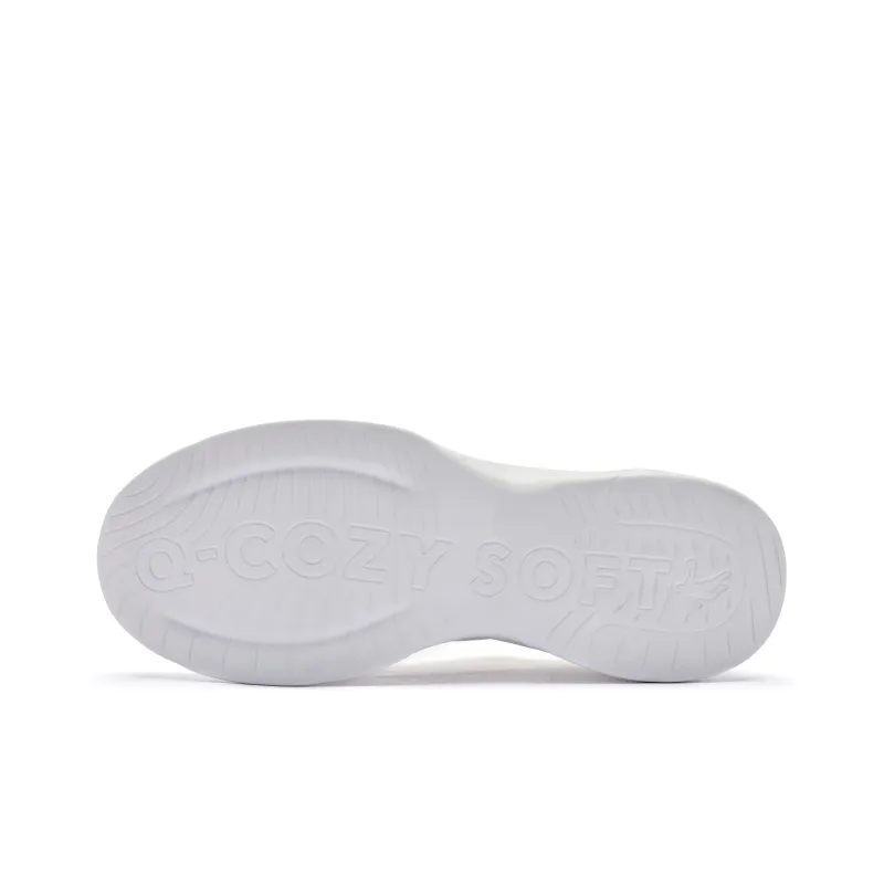 QIAODAN Cushioning Anti Slip And Wear Resistant Low Top Running Shoes Men's White Blue-4