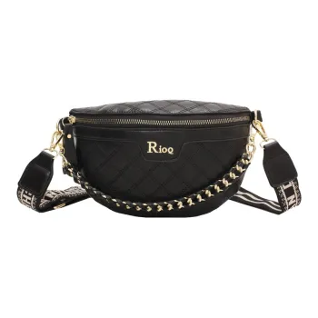 MingLu PU Sling Bag Regular Unisex Black/Ecru