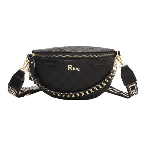 MingLu PU Sling Bag Regular Unisex Black/Ecru