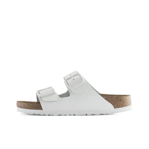 Birkenstock Buckled Open Toe Leather Slippers