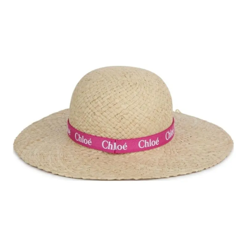 Chloe Raffia Bucket Hats Kids' Beige-0