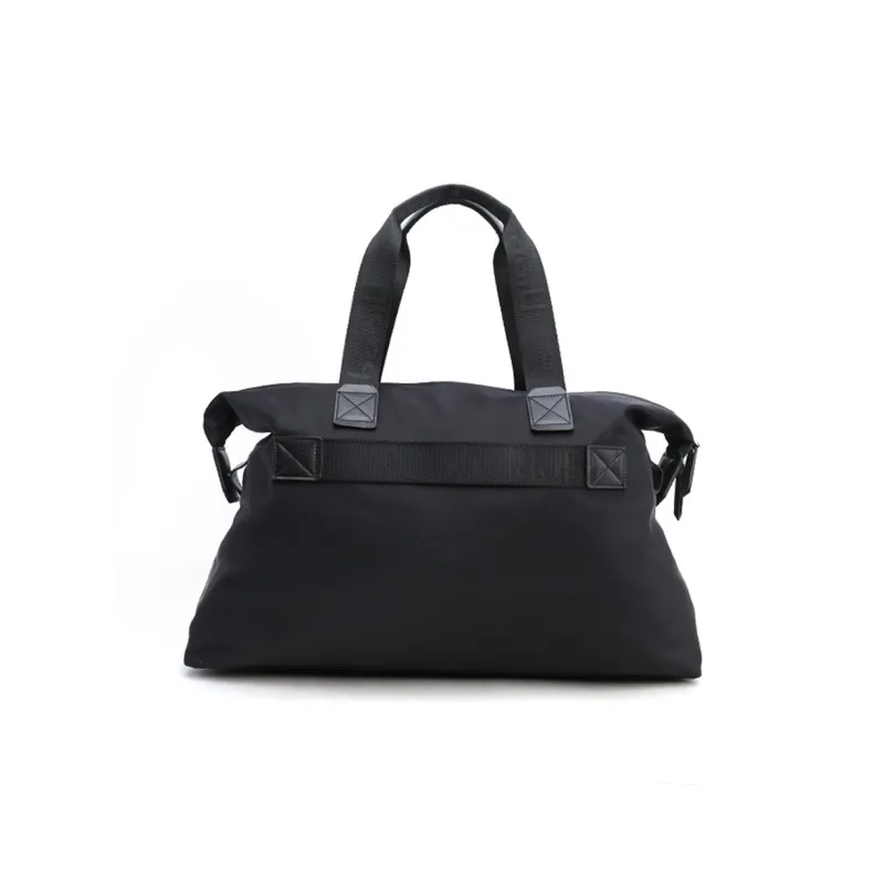 Dubaolu Fabric Bonded Microfiber Synthetic Leather Travel Bag Regular Unisex Black/Blue-11