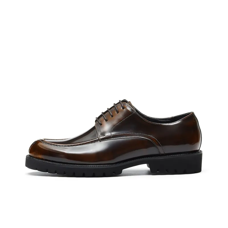 ASTON M.JAZZ Dress Shoes Men Low Top Black/Brown-6