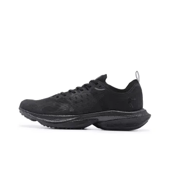 QIAODAN Feiteng PRO Anti Slip Wear Resistant Breathable Rebound Low Top Running Shoes Men's Black Silver
