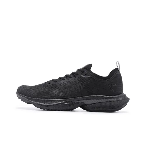 QIAODAN Feiteng PRO Running Shoes Men Low-Top Black Silver