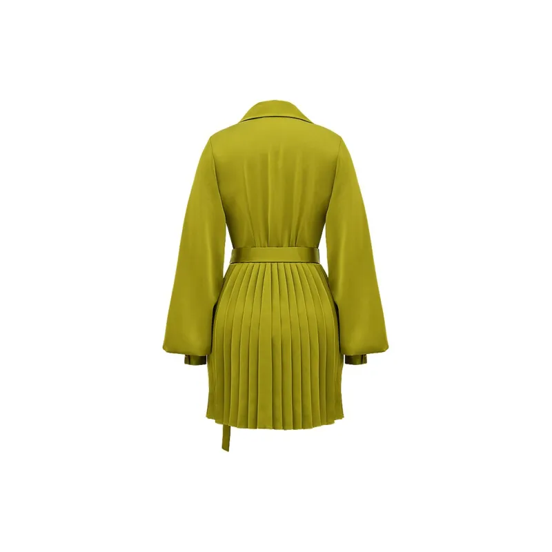 HOUSE OF CB ALLEGRA Long-Sleeved Dresses Women's CHARTREUSE/Green Yellow-4