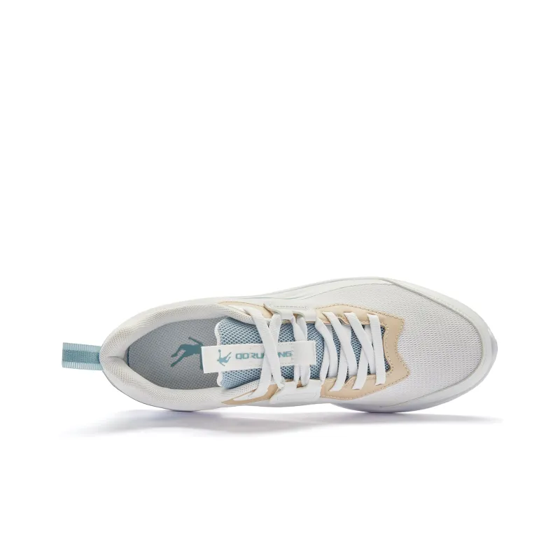 QIAODAN Cushioning Anti Slip And Wear Resistant Low Top Running Shoes Men's White Blue-3