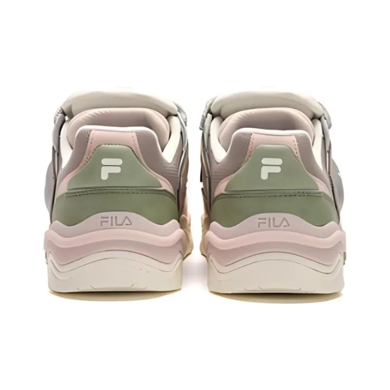 FILA FUSION KICKDX Impact Resistant Slip Resistant Low Top Skateboard Shoes Women's Khaki Pink-3