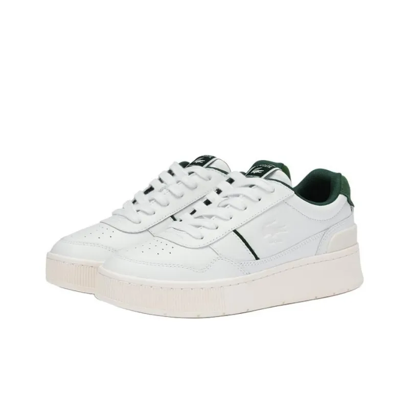 LACOSTE Low Top Skateboard Shoes Women's White-3