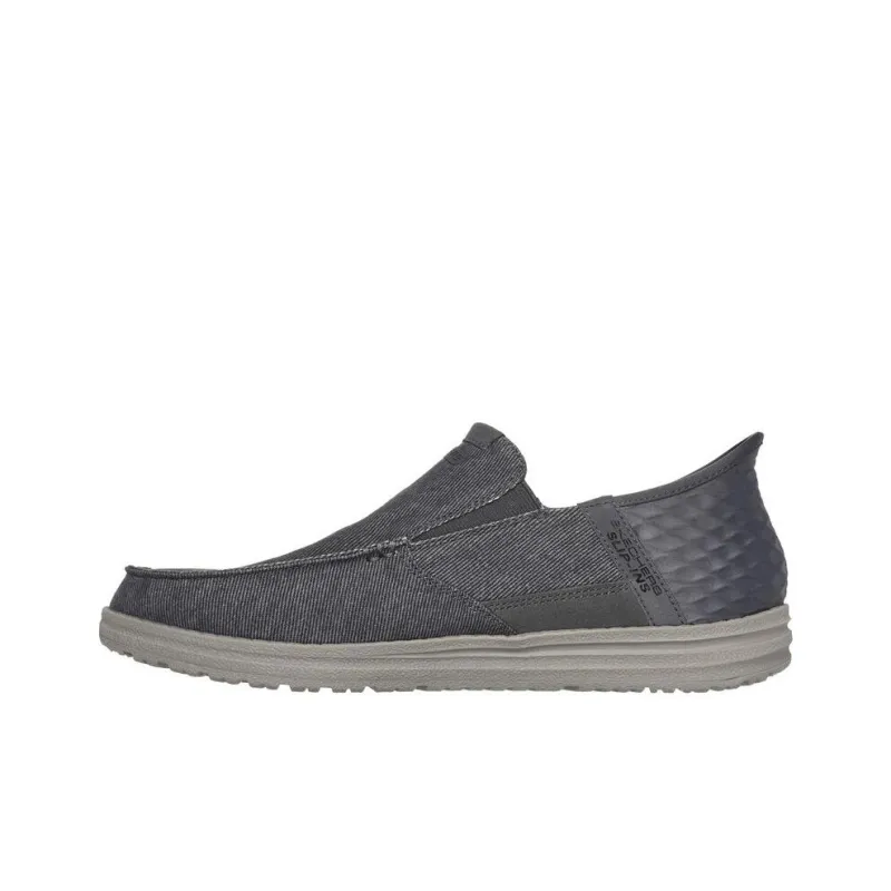 Skechers Anti Slip And Wear Resistant Breathable Low Top Casual Shoes Men's Gray-0