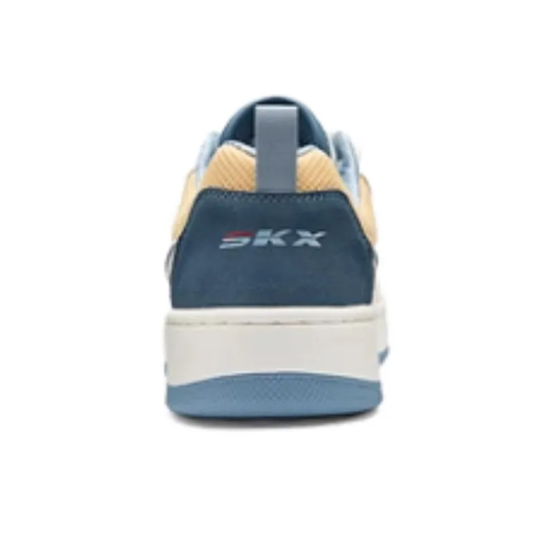 Skechers Casual Shoes Men Low Top White Blue Yellow-3