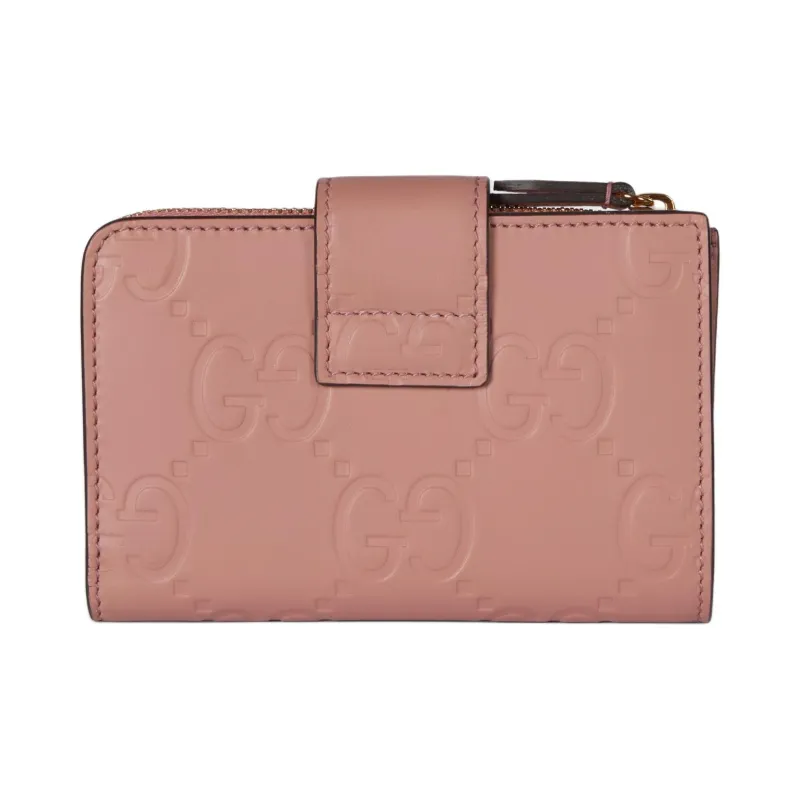 GUCCI Leather Wallet Medium Size Women's Rose Beige-2