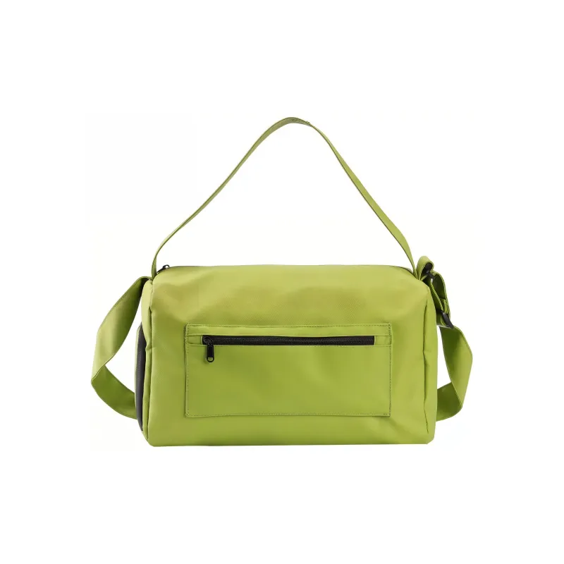 LARA STAR 900D Membrana Dermalis Hybrid Polyester One Shoulder Crossbody Gym Bags Large Size Unisex Black/Green-2