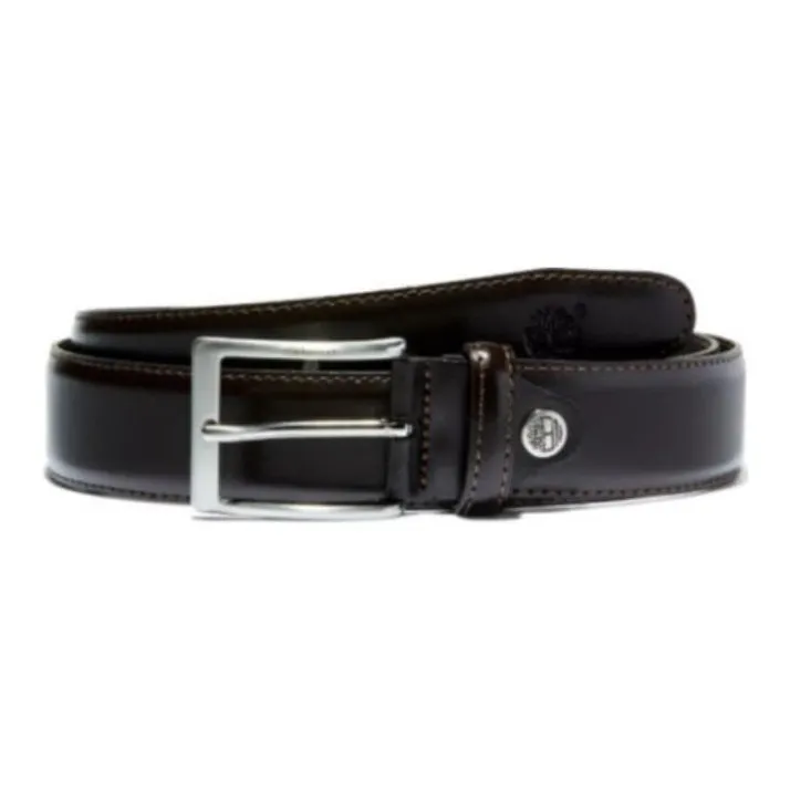 Timberland Badge Pin Buckle Design Leather Belts Men's Black-0
